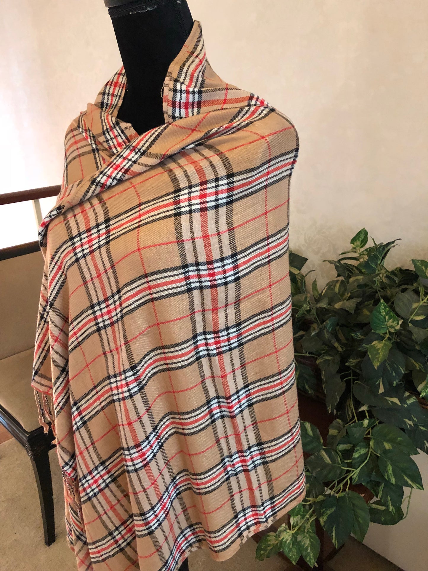 Cashmere Neck Scarves/Shawls & Coordinated Hat, 3 Choices