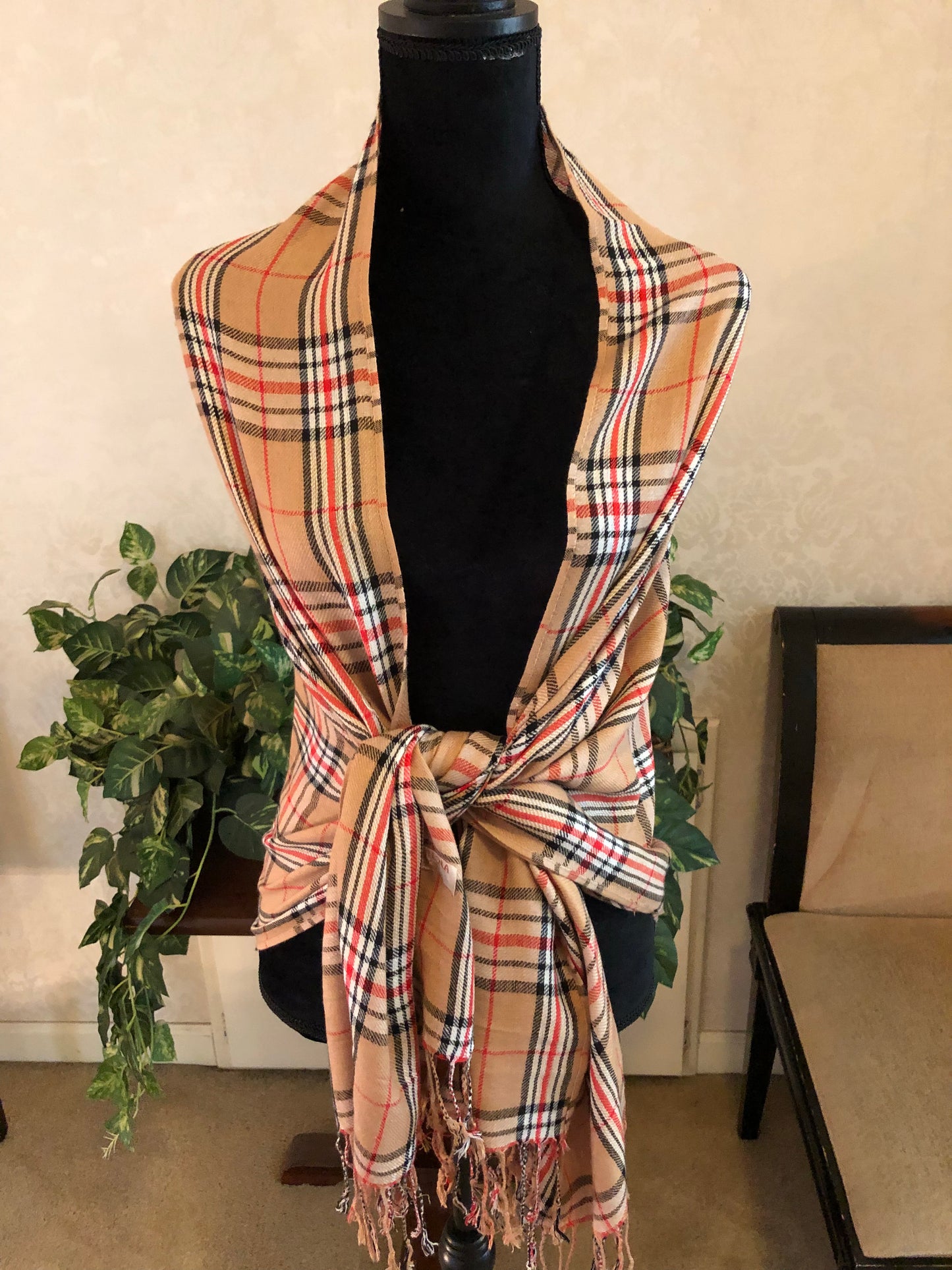 Cashmere Neck Scarves/Shawls & Coordinated Hat, 3 Choices