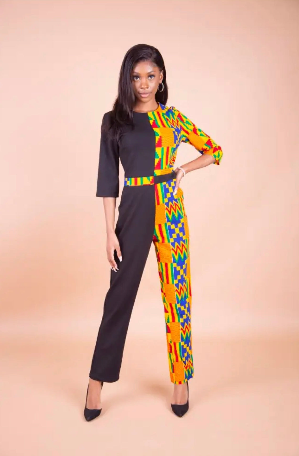 Kente Jumpsuit, Sizes Small - 2XLarge (US Size 8 - 16)