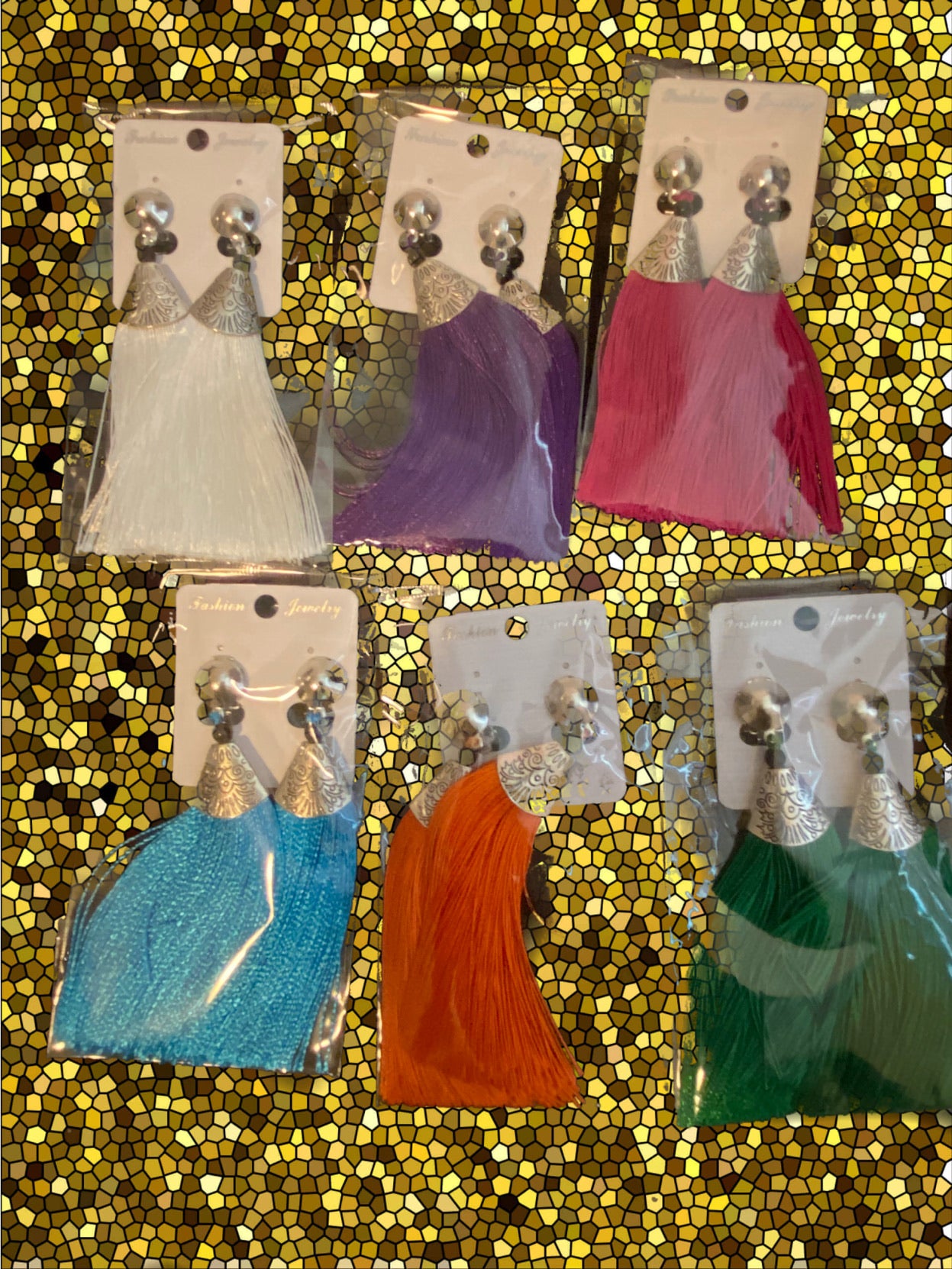 Clip-On Tassel Fringe Earrings