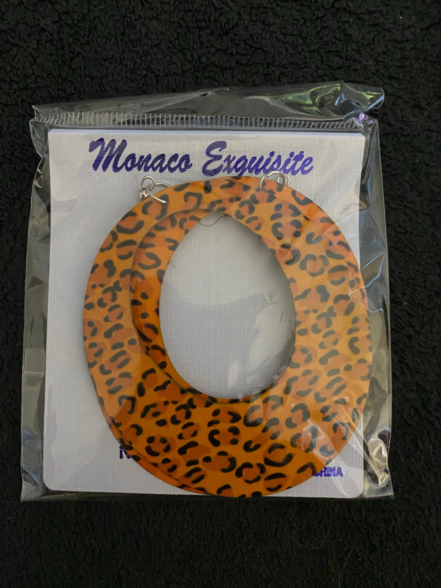 Lovely Leopard Print Fish Hook Round Earrings