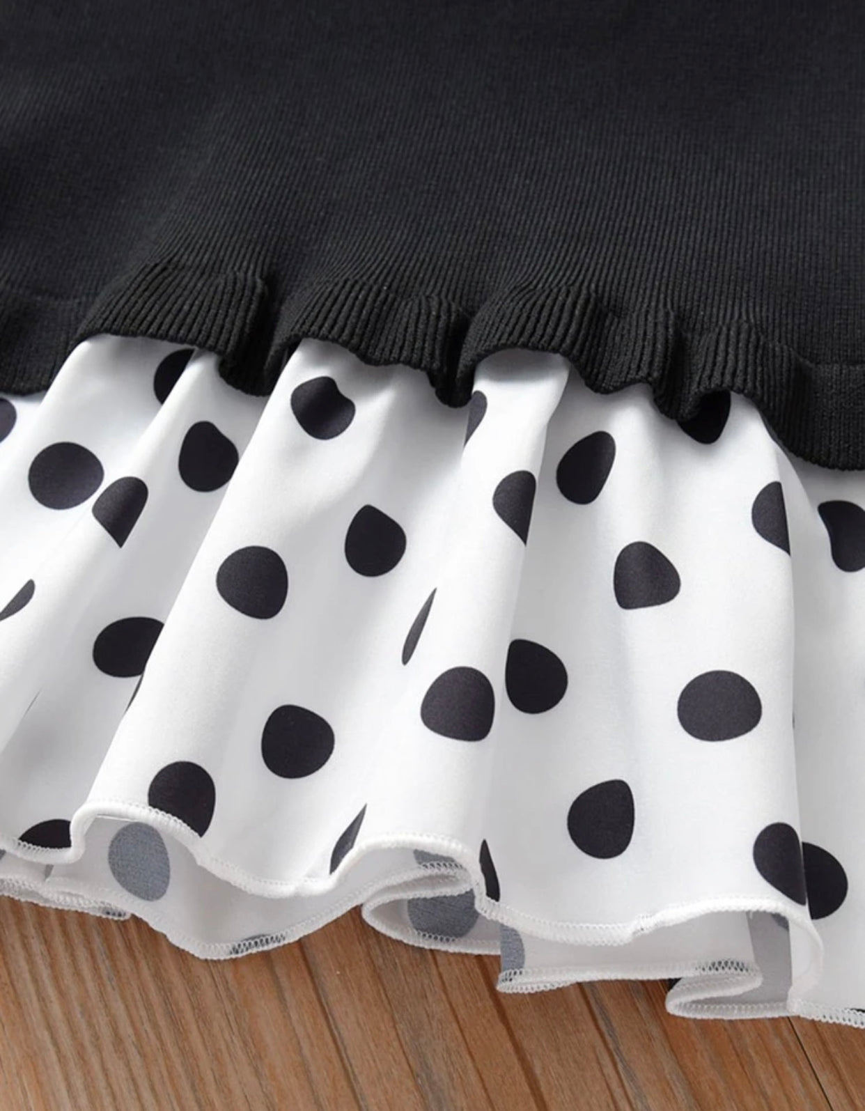 Girls Polka Dot Print Flounce Sleeve Top & Split Hem Flare Leg Pants (Sizes 3 year - 10 year)