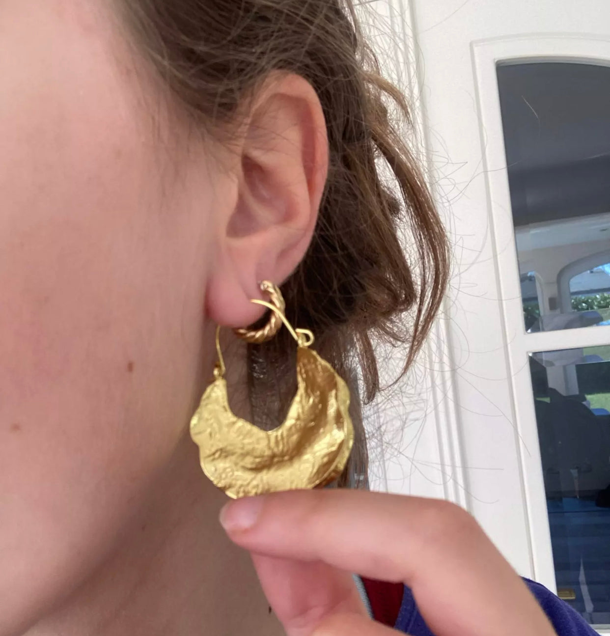 Geometric Rounded Dangle Earrings