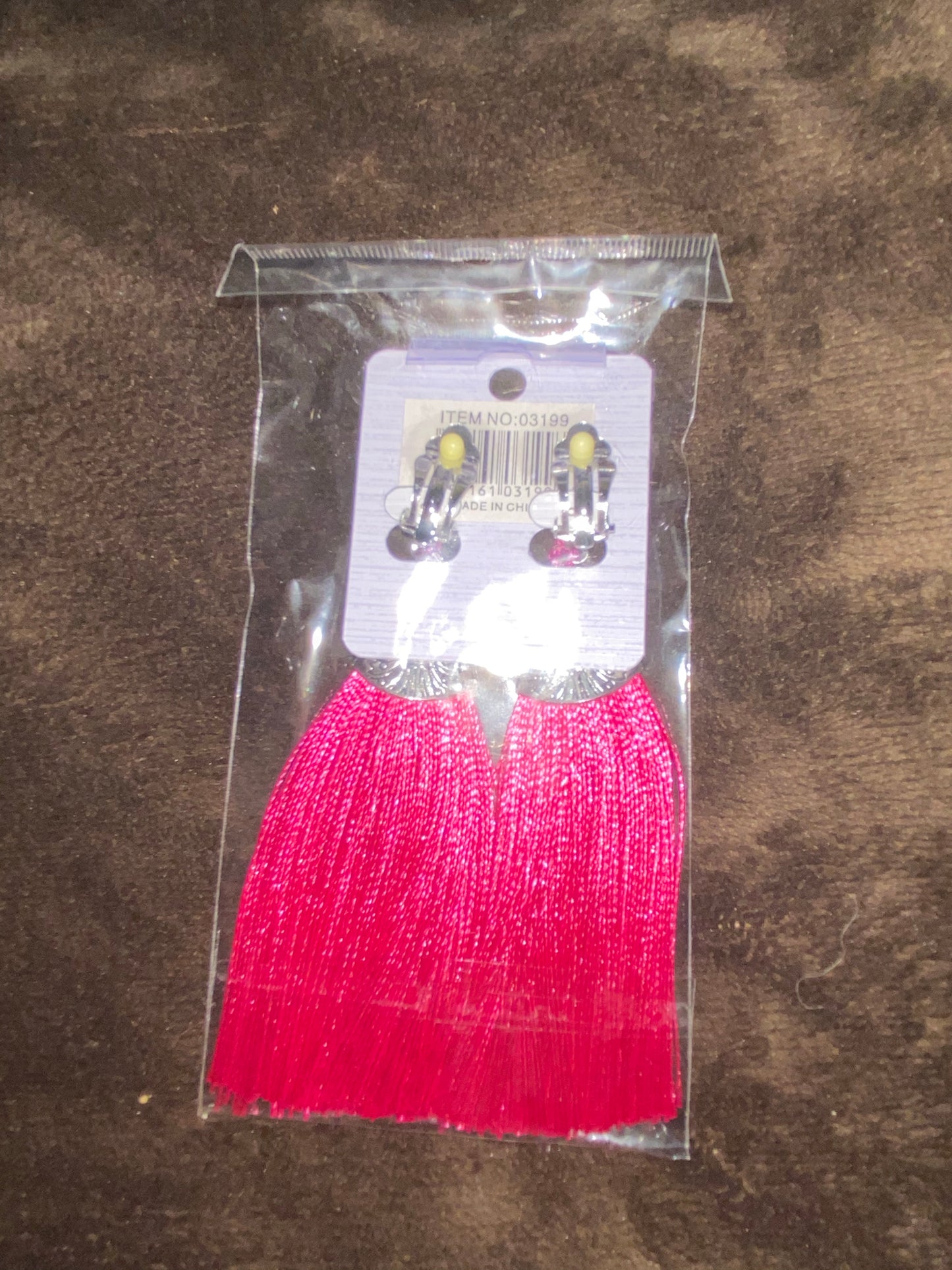 Clip-On Tassel Fringe Earrings