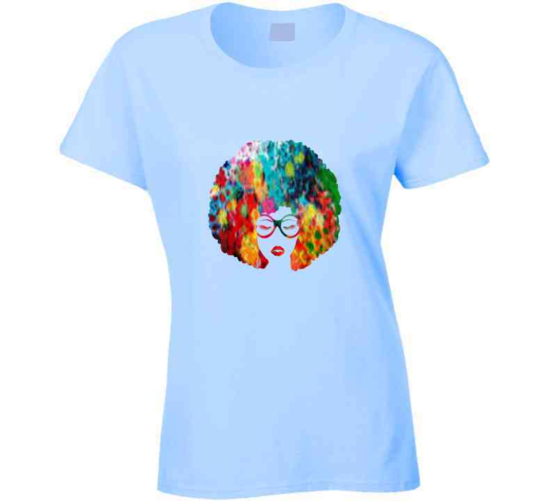 Floral Afro Ladies T Shirt and Hoodie