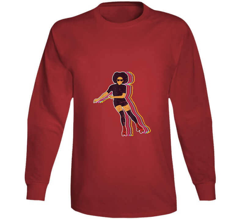 Vintage Roller Skating Ladies T Shirt and Hoodie