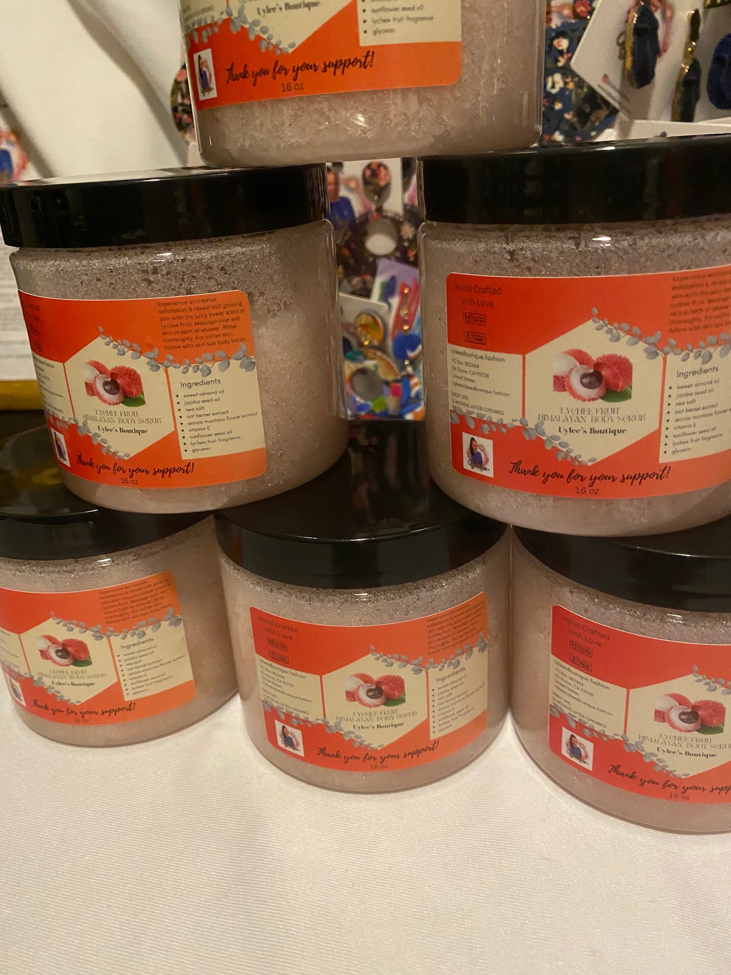 Lychee Fruit Himalayan Body Scrub, 16 oz