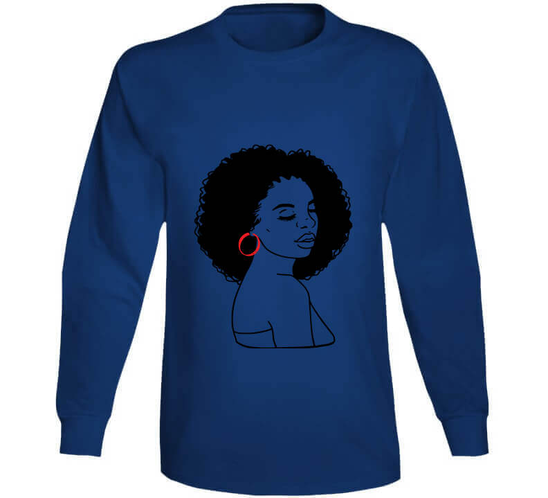 Red Earrings Ladies T Shirt