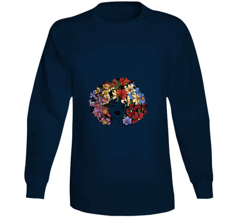 Floral Afro Ladies T Shirt