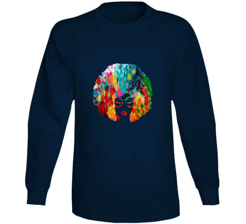 Floral Afro Ladies T Shirt and Hoodie