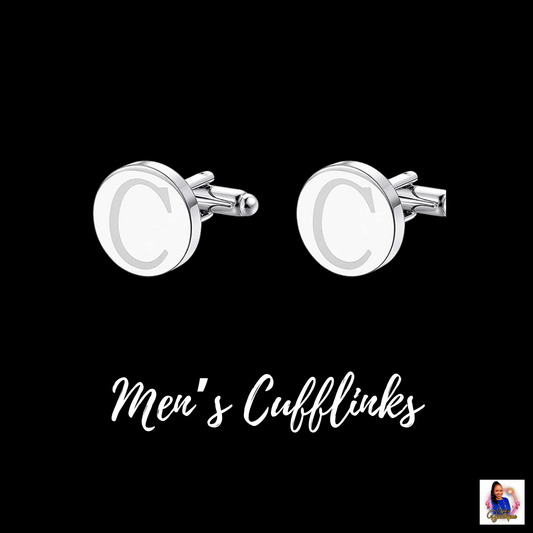 Brass Monogram Letter “C” Cufflinks