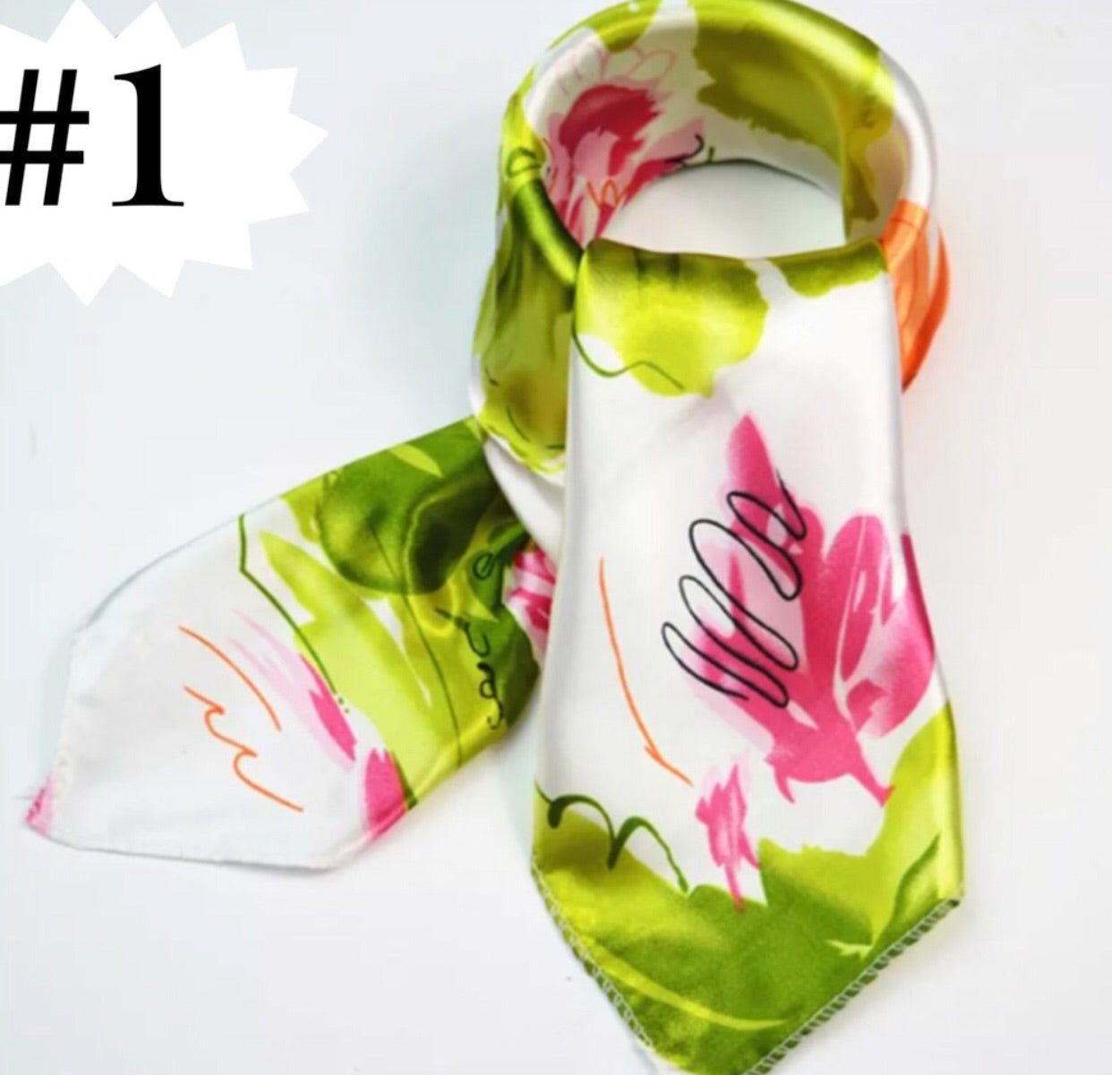 Silk Look Satin Scarf, 20 x 20