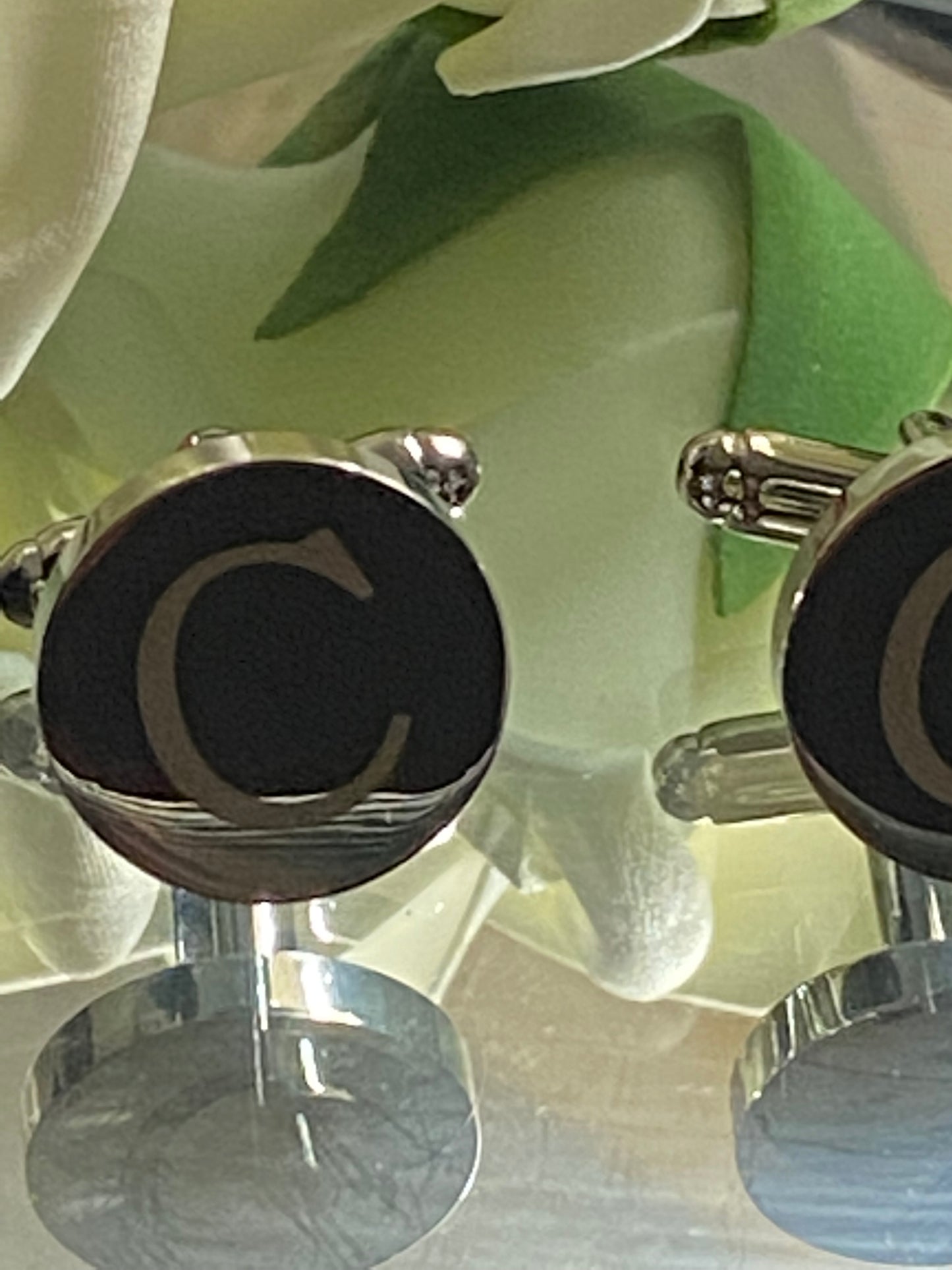 Brass Monogram Letter “C” Cufflinks