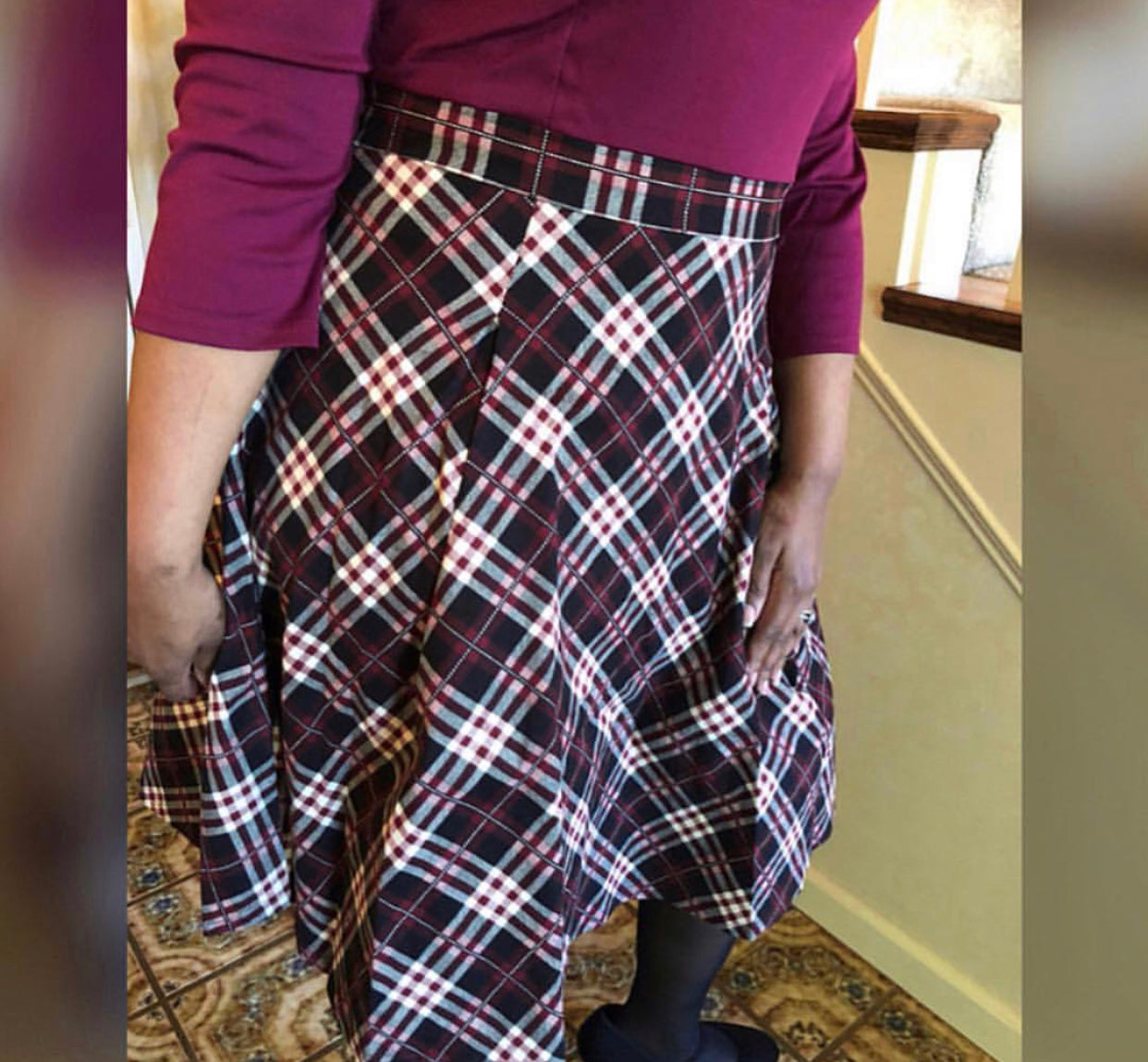 Miusol Retro Inspired Plaid Dress, Size Medium (US Size 8) - Gently Used