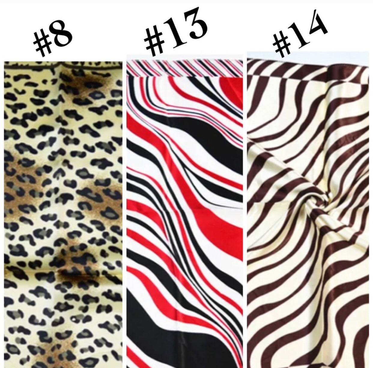 Silk Look Satin Scarf - Various Colors, 20” x 20”
