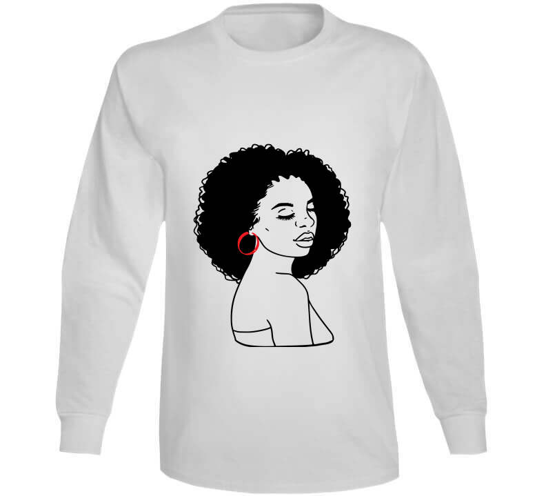 Red Earrings Ladies T Shirt