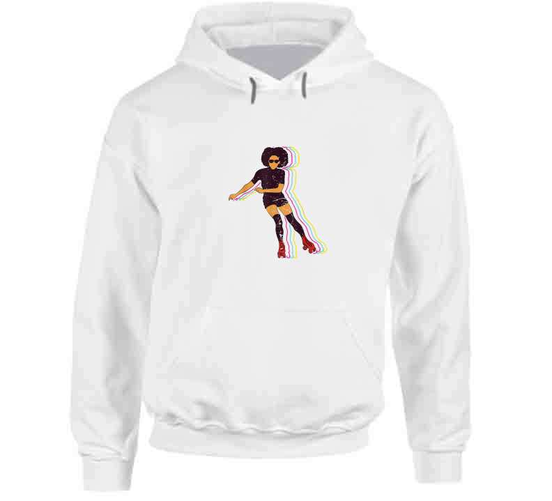 Vintage Roller Skating Ladies T Shirt and Hoodie