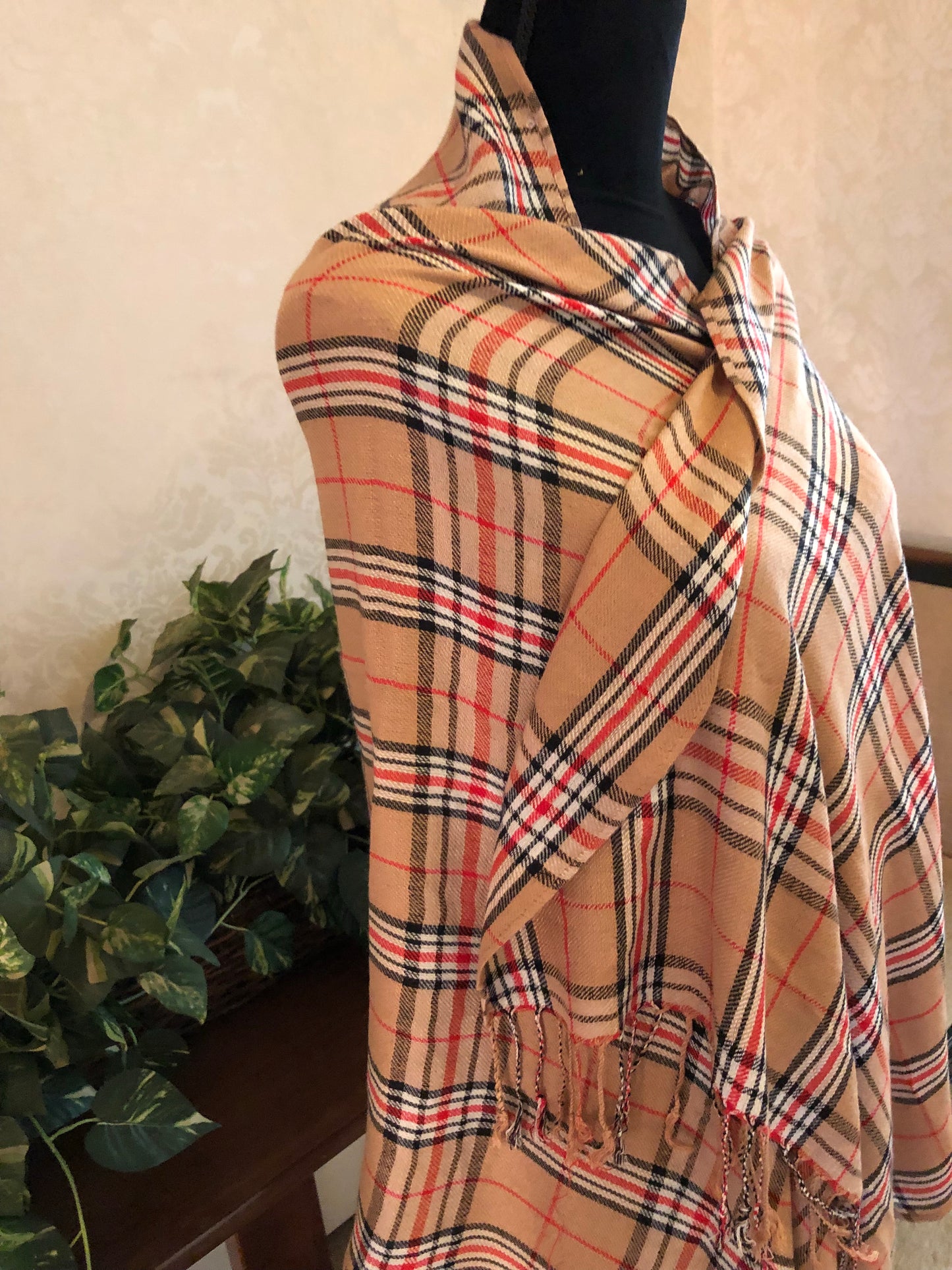 Cashmere Neck Scarves/Shawls & Coordinated Hat, 3 Choices