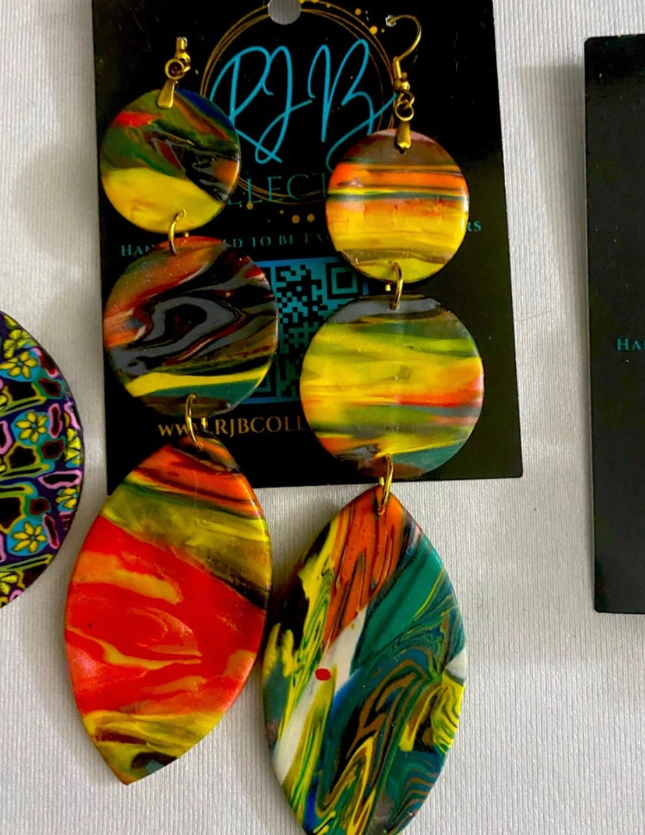GLOW IN THE DARK Handmade Dangle Garden Greenery Earrings