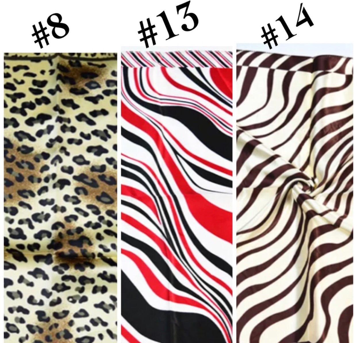 Silk Look Satin Scarf - Various Colors, 20” x 20”