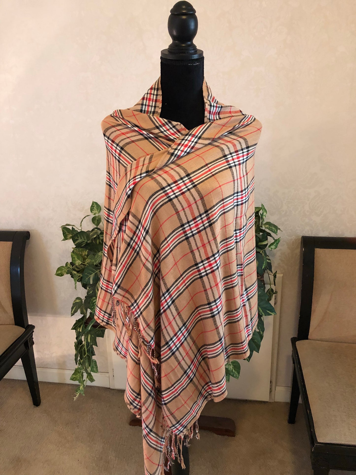 Cashmere Neck Scarves/Shawls & Coordinated Hat, 3 Choices