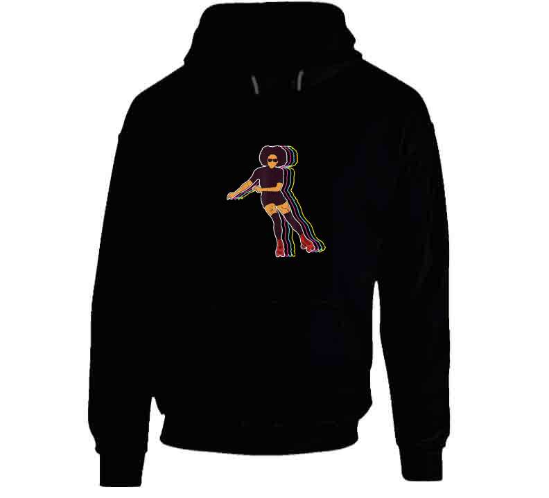 Vintage Roller Skating Ladies T Shirt and Hoodie