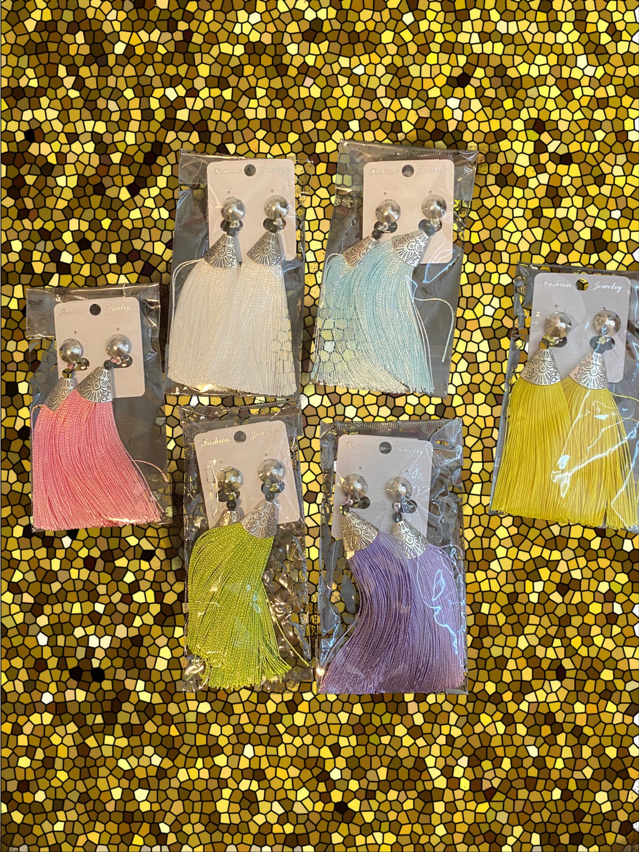 Clip-On Tassel Fringe Earrings