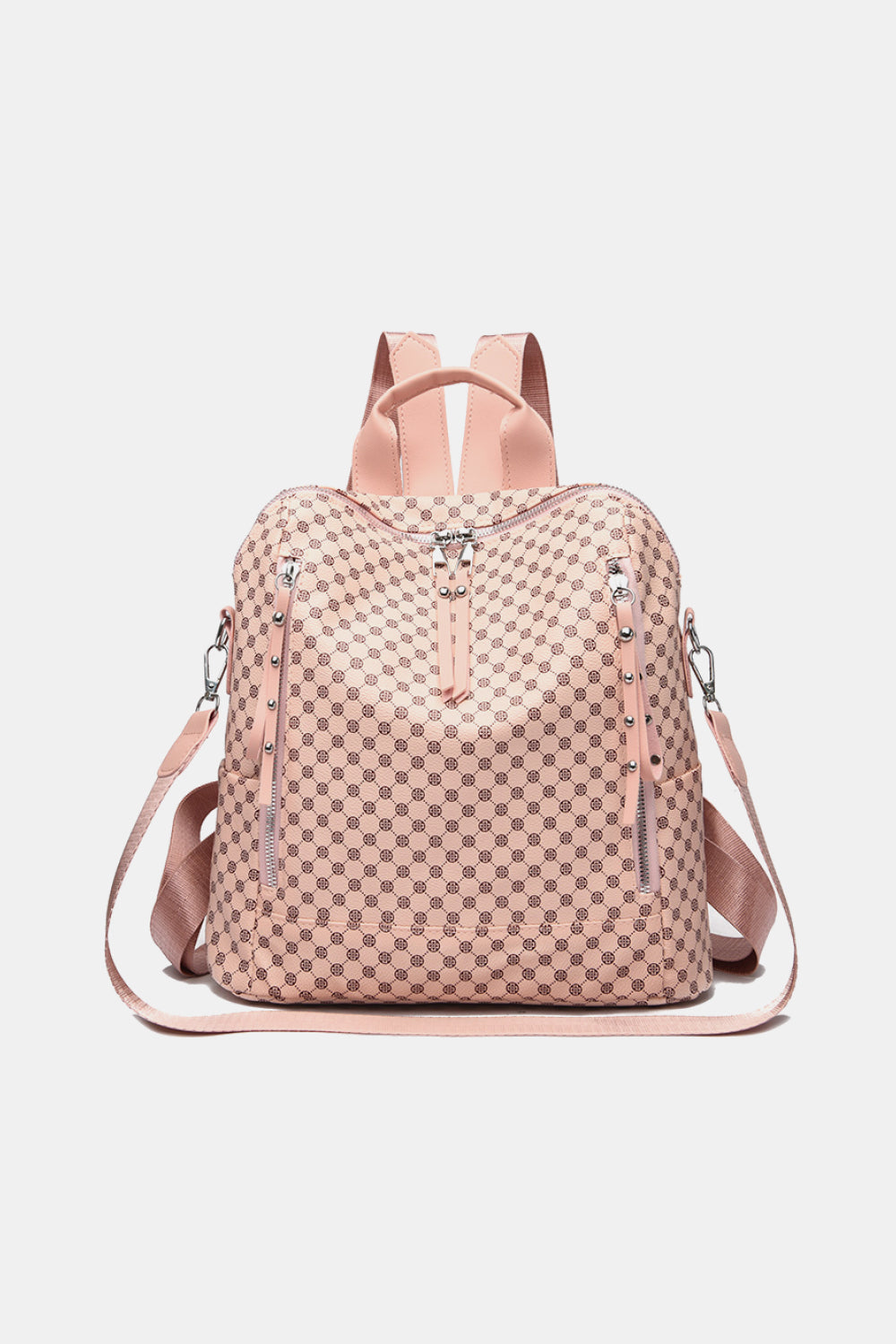 Pink PU Backpack