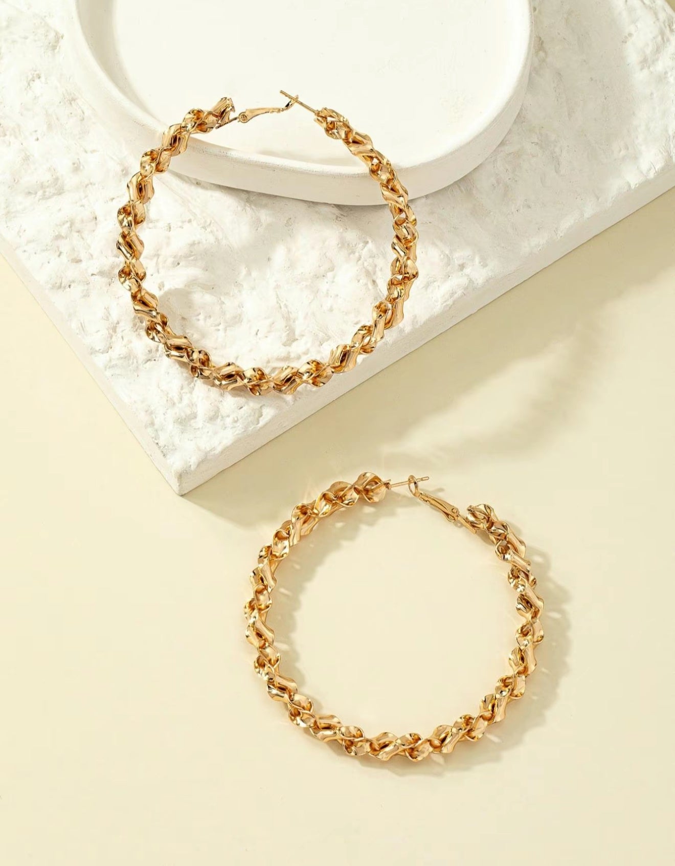 Chic Designer Large Hoop Earrings