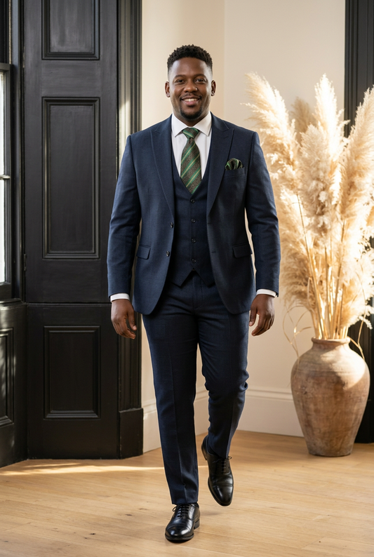 Men’s Silk Coordinated Tie Set - Lime Green and Green Gold Black Stripe