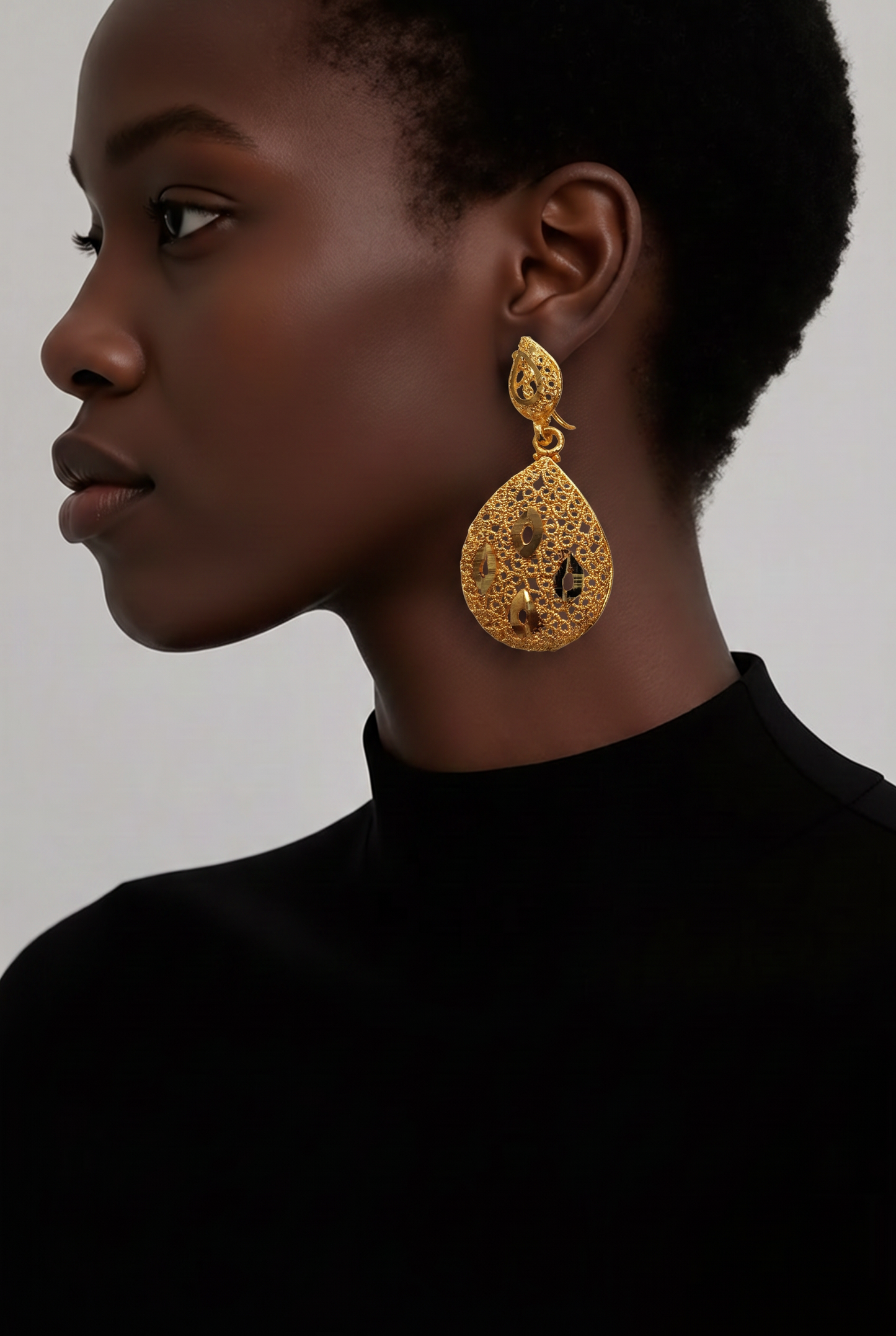 Gold Droplet Earrings (A)