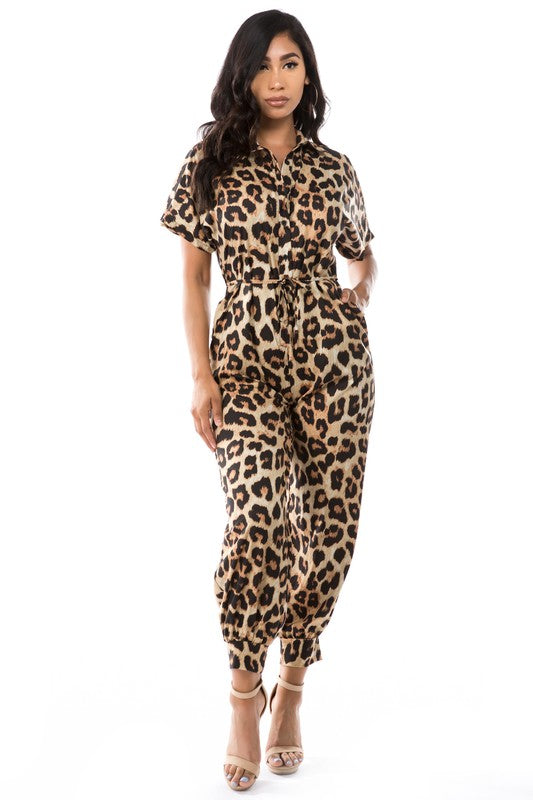 Leopard Print Jumpsuit / Romper