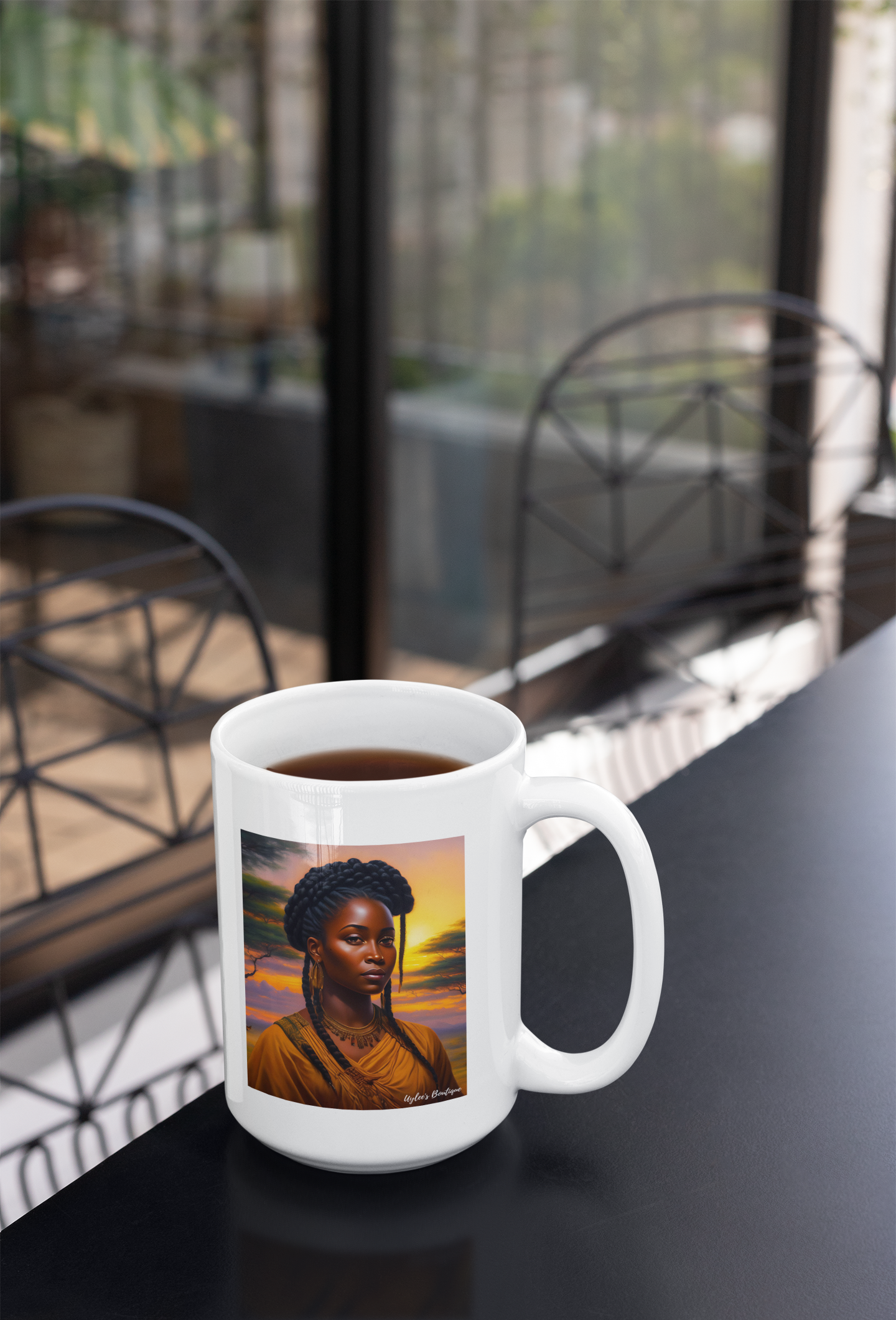 African Sunset Portrait Ceramic Mug