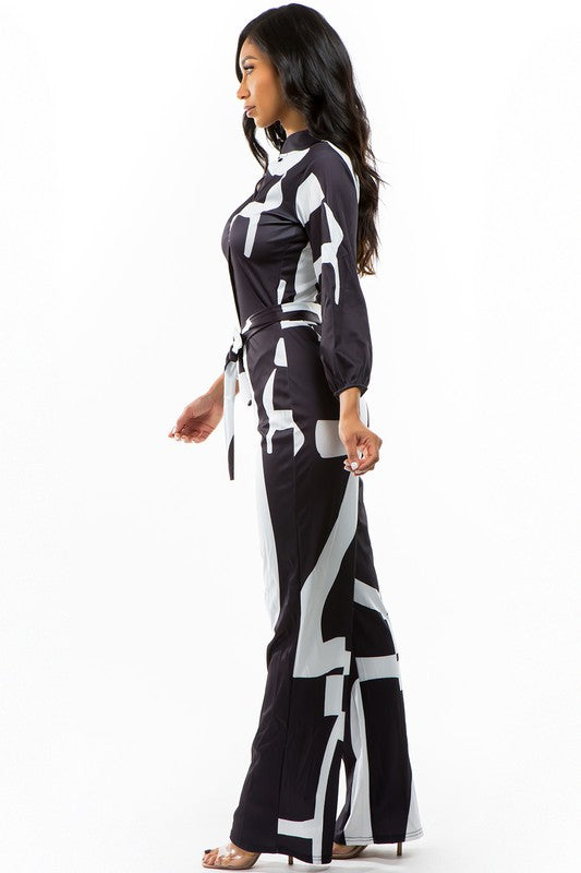 BY CLAUDE FABULOUS BLACK AND WHITE JUMPSUIT