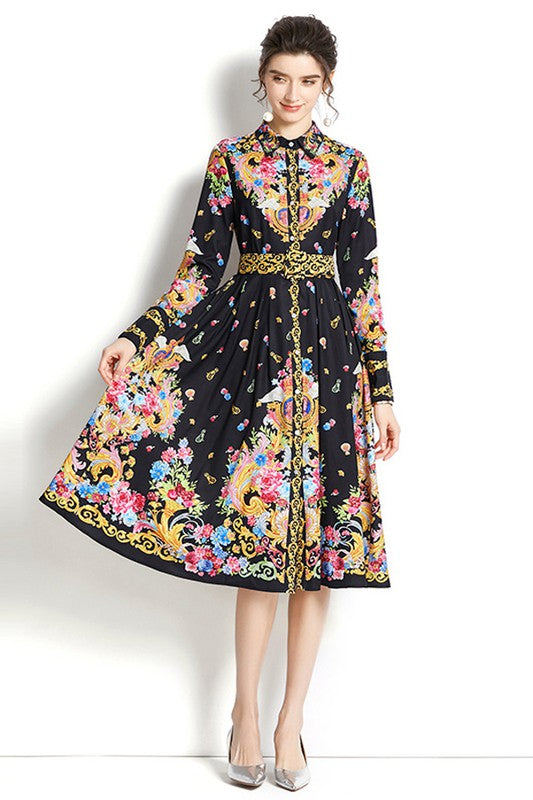 BY CLAUDE FLORAL PRINT DRESS