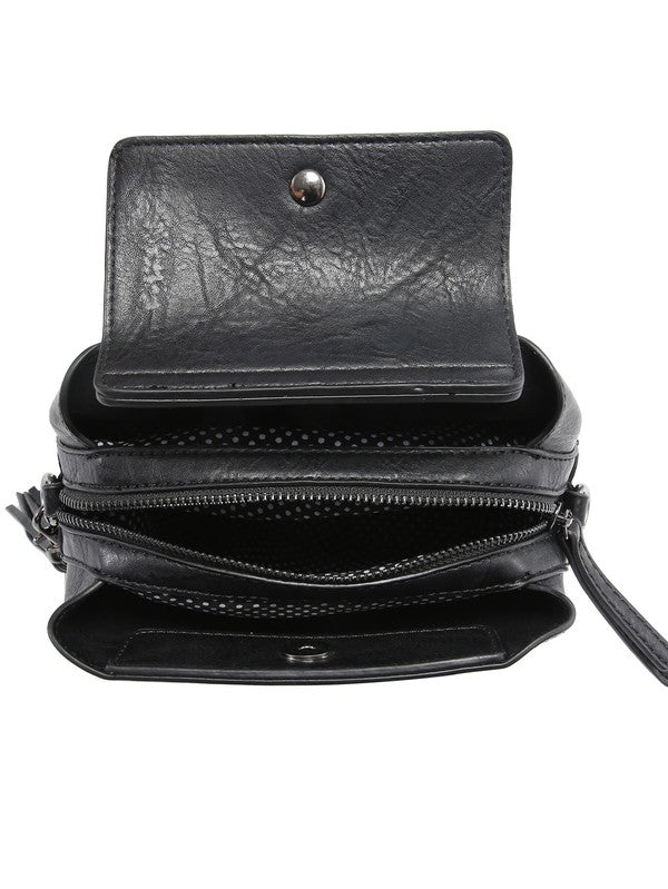 small crossbody bag triple multipockets