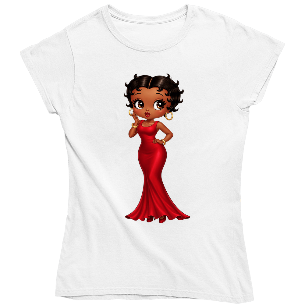 African American Betty Boop Ladies T Shirt