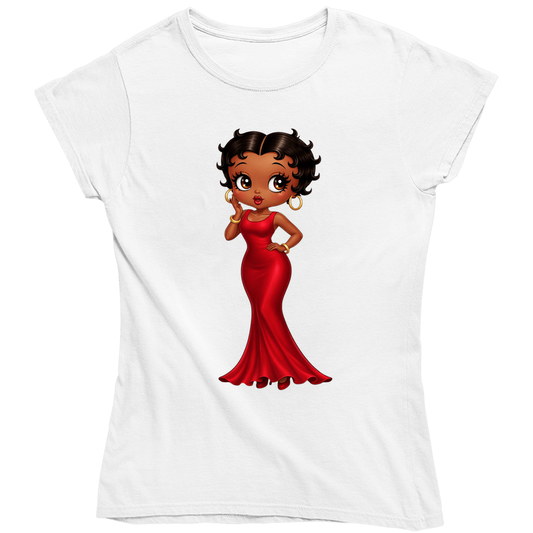 African American Betty Boop Ladies T Shirt
