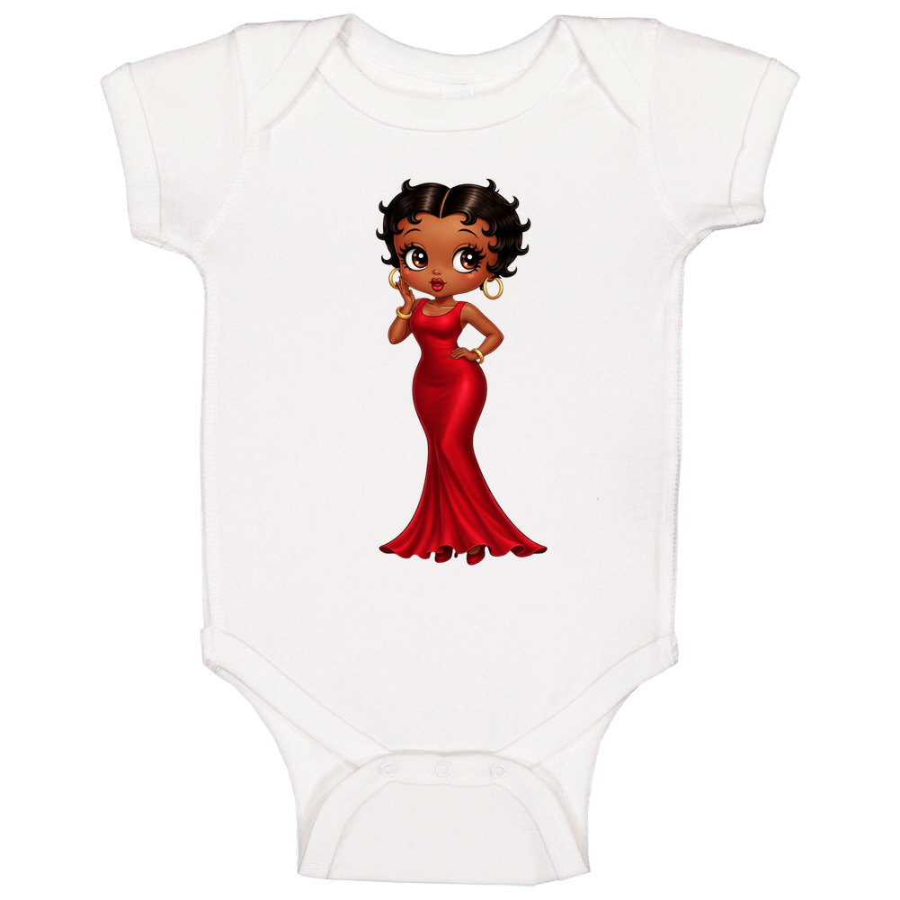 African American Betty Boop Baby One Piece