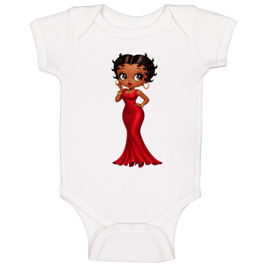 African American Betty Boop Baby One Piece