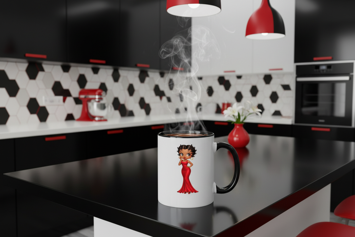 Black Betty Boop Coffee Gift Mug