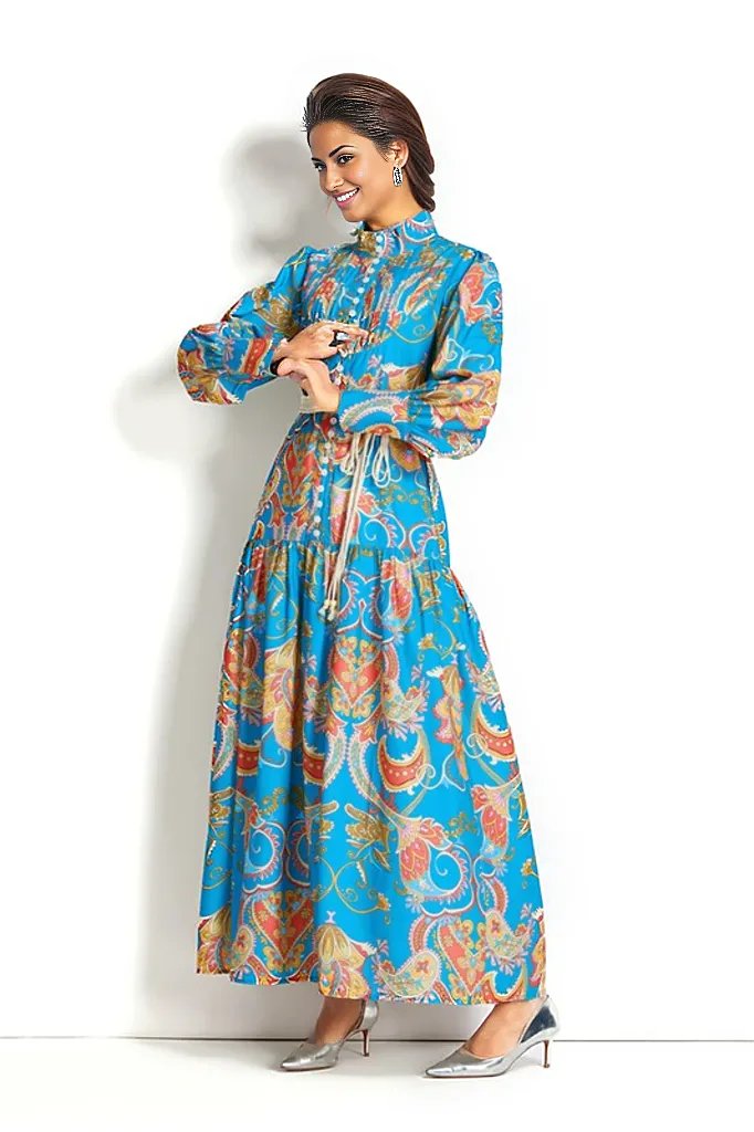 BY CLAUDE FLORAL PRINT MAXI DRESS
