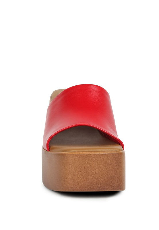 Scandal Slip On Block Heel Sandals