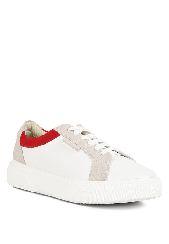 Endler Color Block Leather Sneakers