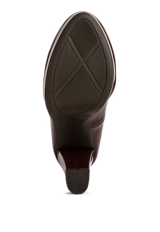 Dixie Patent Faux Leather Pump Sandals