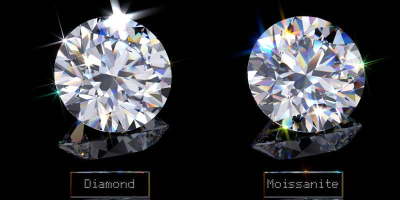 Moissanite Rhodium-Plated Earrings