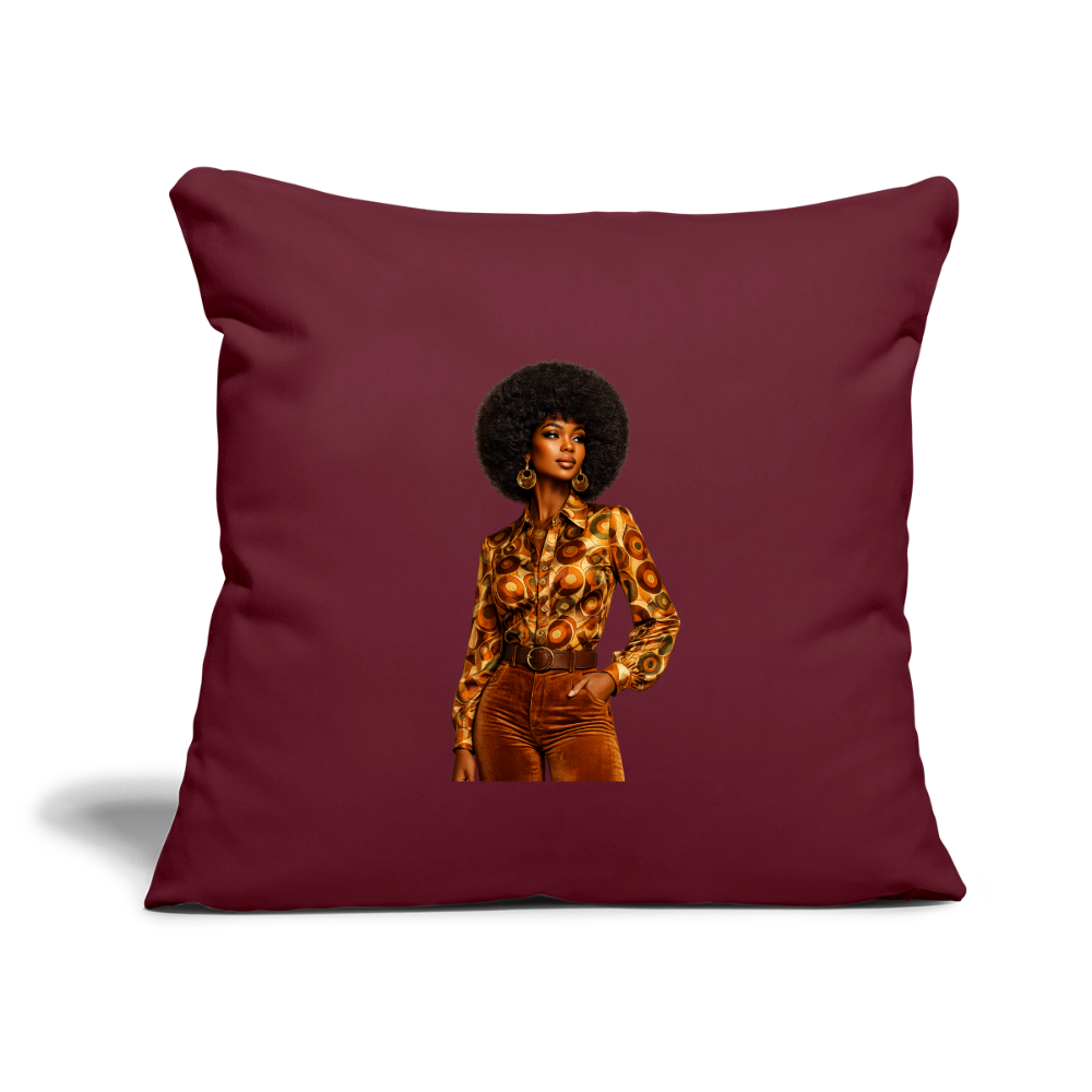 Throw Pillow Cover 18” x 18” - burgundy