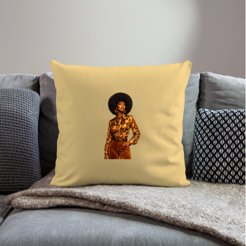 Throw Pillow Cover 18” x 18” - washed yellow