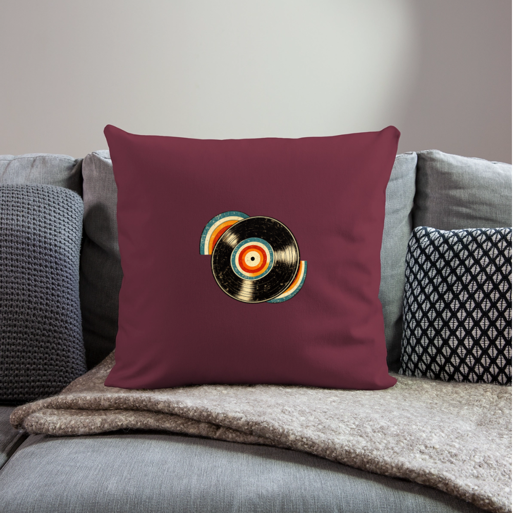 Throw Pillow Cover 18” x 18” - burgundy
