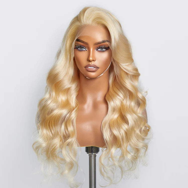 16-30 Inch Pre-Plucked 13"x4" #613 Body Wavy Lace Frontal Wigs 150% Density-100% Human Hair